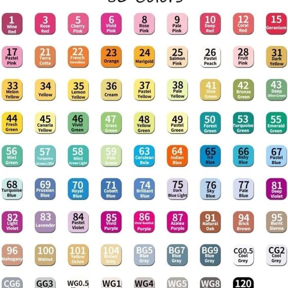 80 Colors Alcohol Markers Set – Dual Tip Art Markers for Drawing & Coloring - Picture 4 of 9